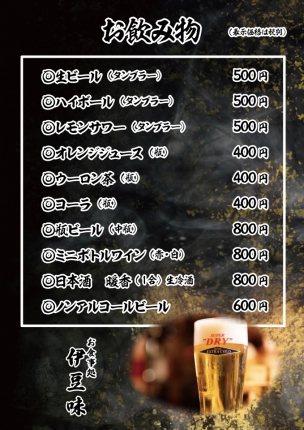 おしながきNO.2